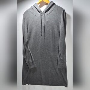 Calvin Klein XL Gray Hooded Sweatshirt Dress Casual Comfort Gymwear